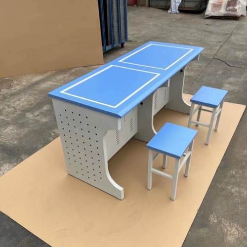 翻转电脑桌隐藏式一体桌双人多媒体桌多功能加厚多人学校自动升降