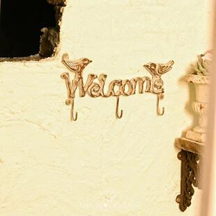 ins铸铁小鸟挂钩墙面装饰壁饰庭院花园杂货zakka收纳衣帽钥匙钩子