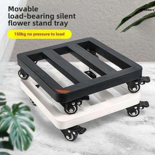 托盘承重静音加厚金属移动万向轮长方形花盆花拖架栽重物移动厂家