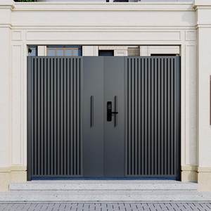 鹏鸿铝合金庭院大门农村自建房大门电动铝艺院子门花园户外大铁门