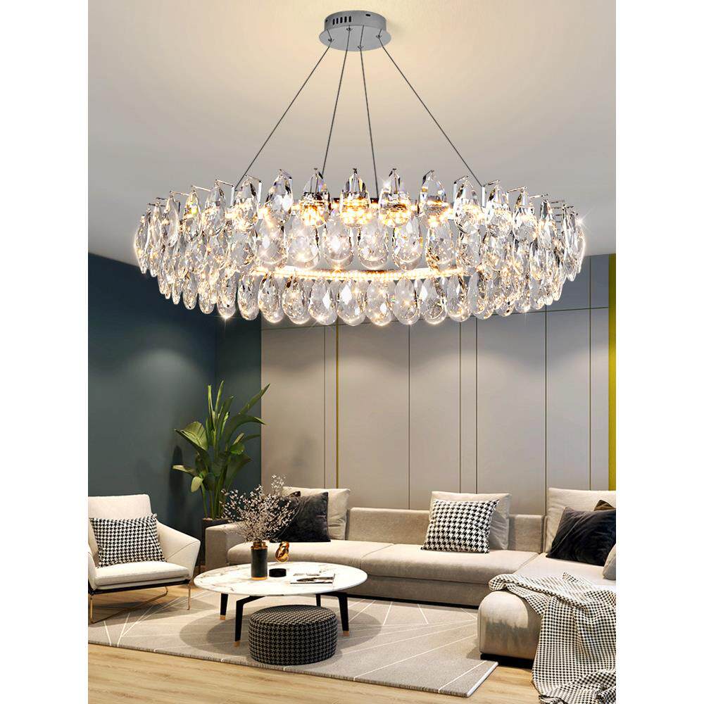 现代轻奢客厅吊灯水晶灯2025年新款奢华大气别墅大厅餐厅卧室灯具