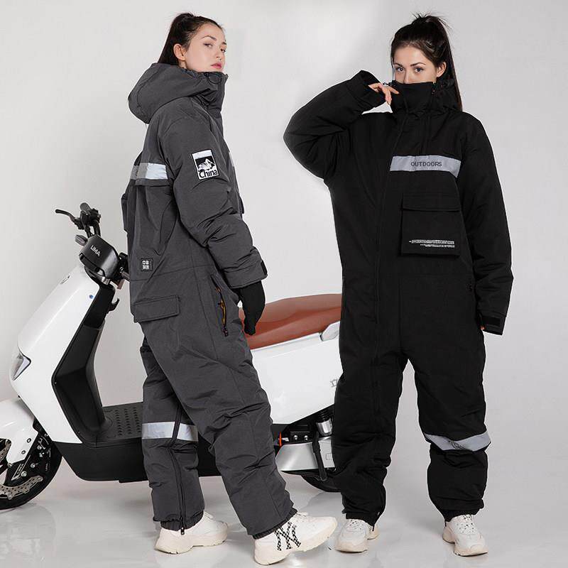 电动车挡风被冬季加绒加厚机车骑行保暖防寒服电动车骑车挡风衣