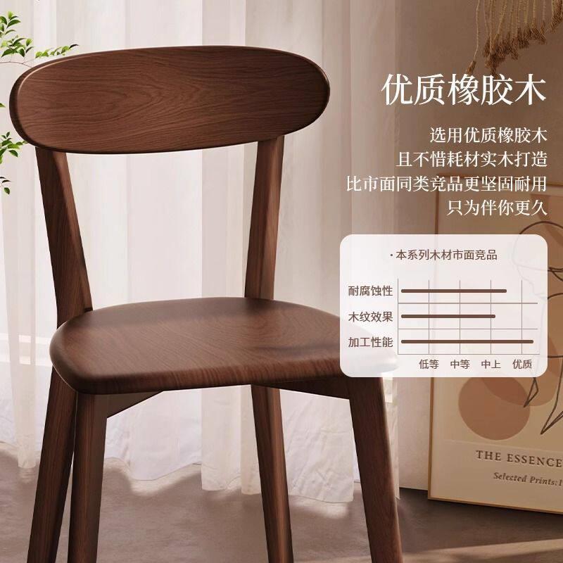 实木蝴蝶椅家用客厅餐桌坐椅靠背餐椅儿童学习椅饭店饭厅简约椅子