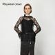 半高领上衣 黑色时尚 Keywearcloud奇威女装 蕾丝长袖