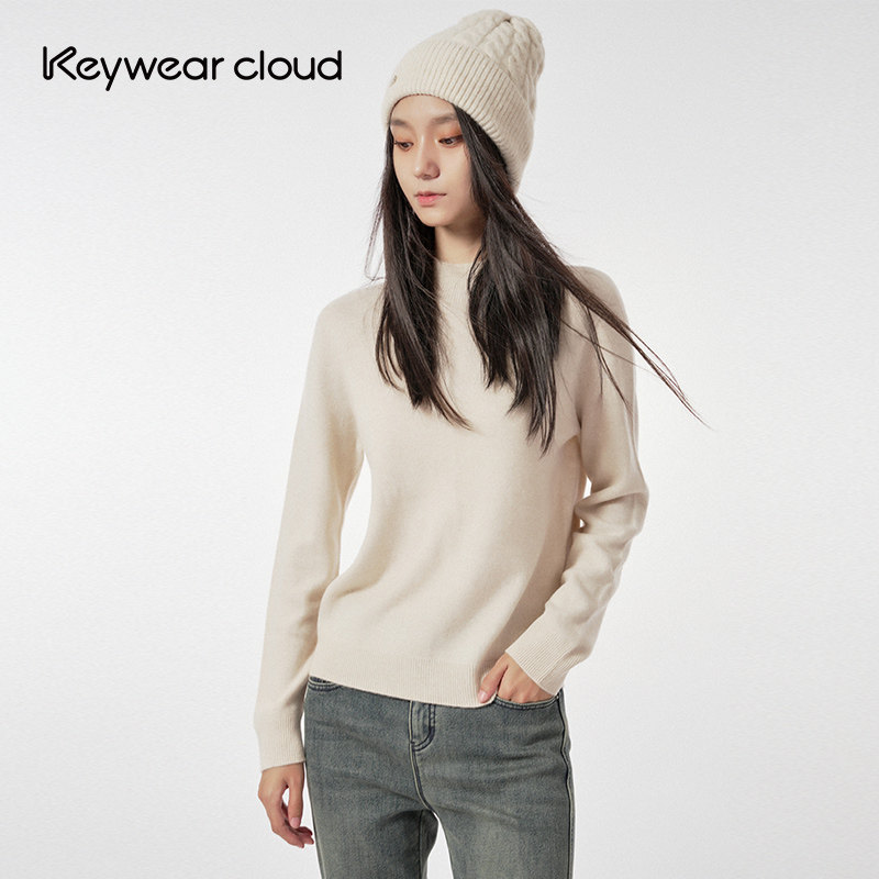 Keywearcloud奇威冬季一线成衣混织羊毛衫保暖半高领冬季上衣毛衣