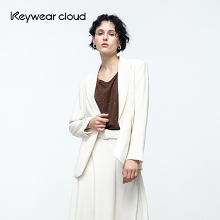 外套一粒扣通勤小西装 Keywearcloud奇威气质长袖 设计总监然姐