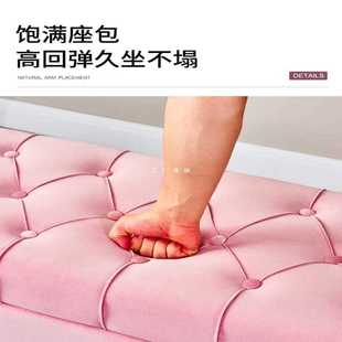 凳家用门口储物箱卧室床尾凳收纳凳服装 换鞋 店试衣间沙发凳长方形
