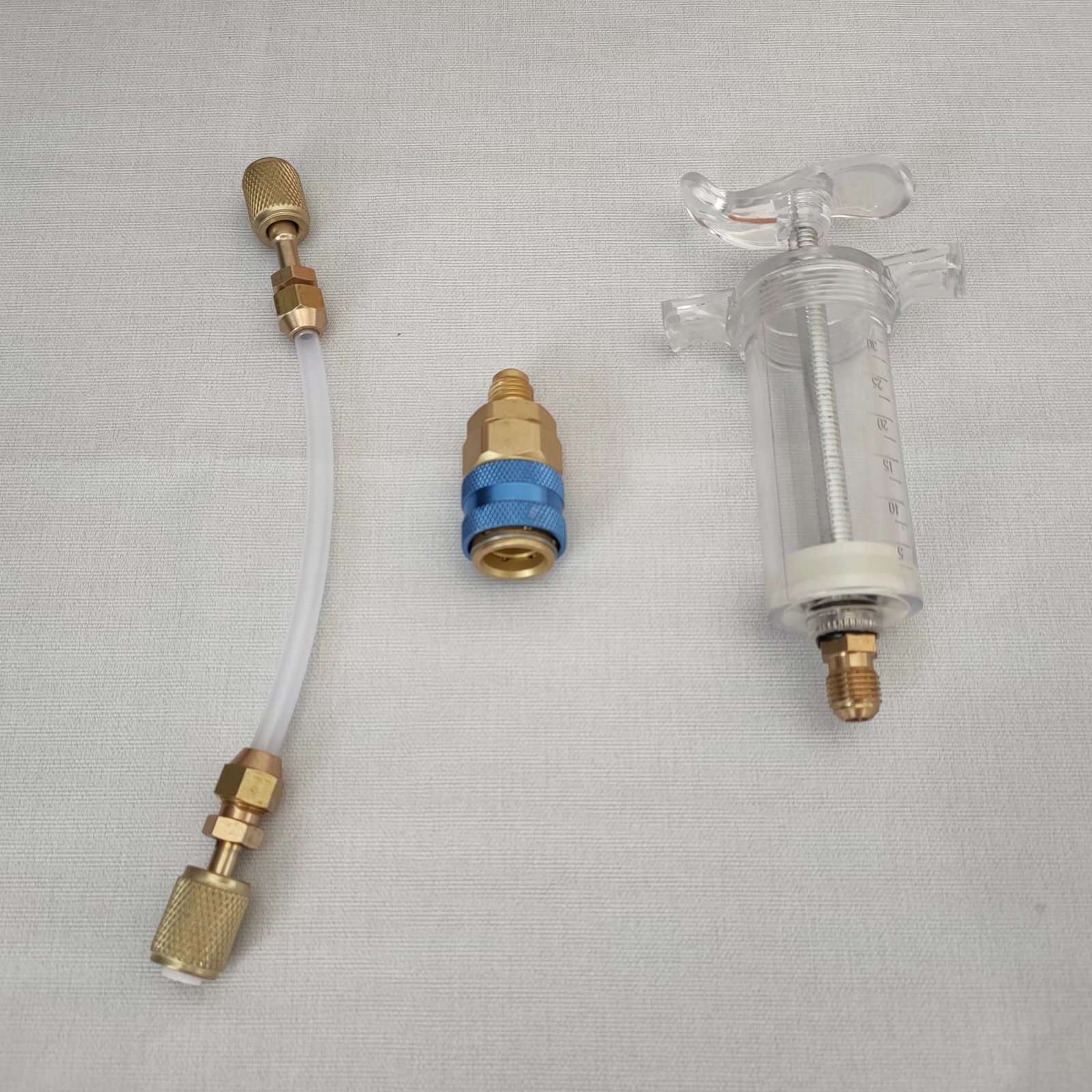 油/染料喷射器30ML带1/4 SAE R134a手动增油机A/C调油器