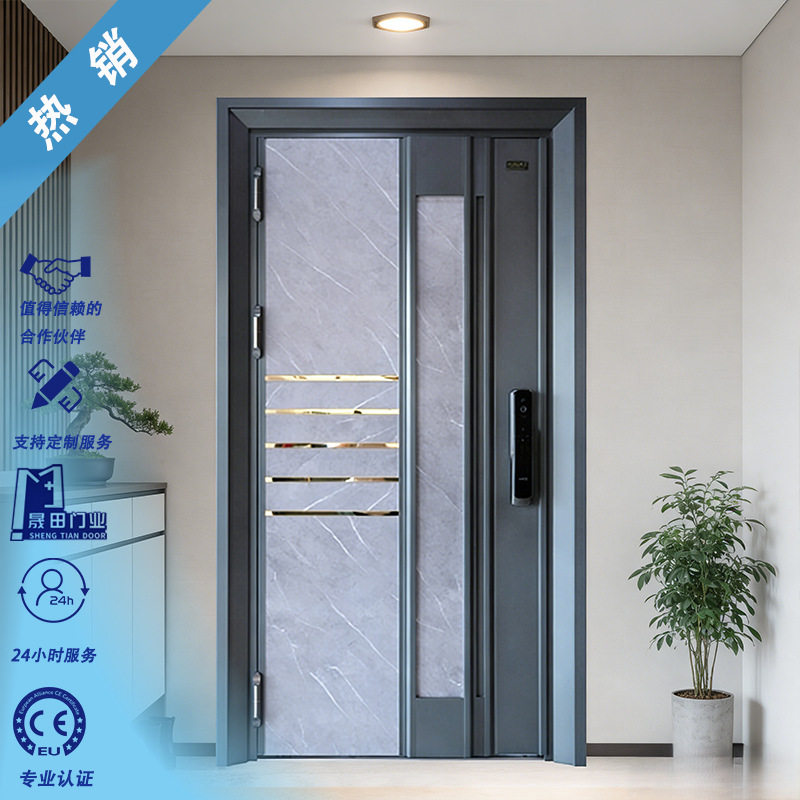 韩式进户防盗门 工程隔音安全门别墅大门 甲级家用入户防盗门批发