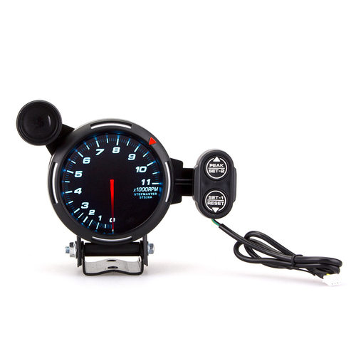 12V汽车改装仪表3.15寸80mm通用汽车转速表七彩赛车仪表转速表