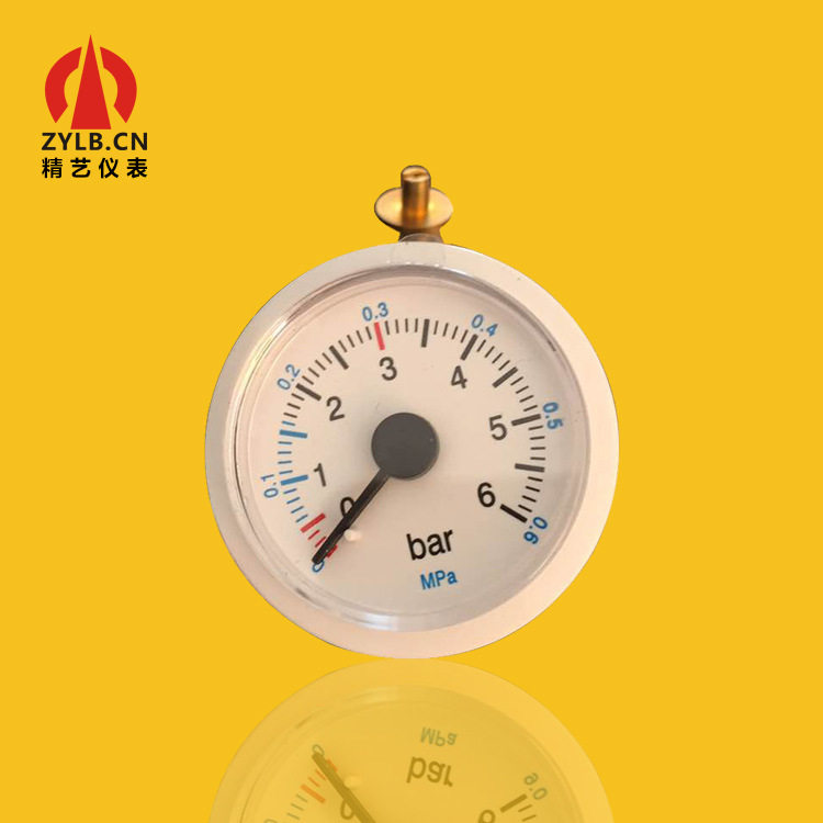 壁挂炉压力表蒸汽压力表水压表壁挂炉配件毛细管压力表Y376bar