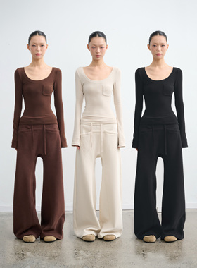 LINY LIBERTY 25AW 设计感修身长袖T恤女针织打底衫内搭上衣冬季