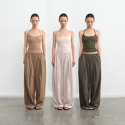 LINY LIBERTY 25SS 极简设计感轻薄透气宽松直筒裤女夏季休闲长裤