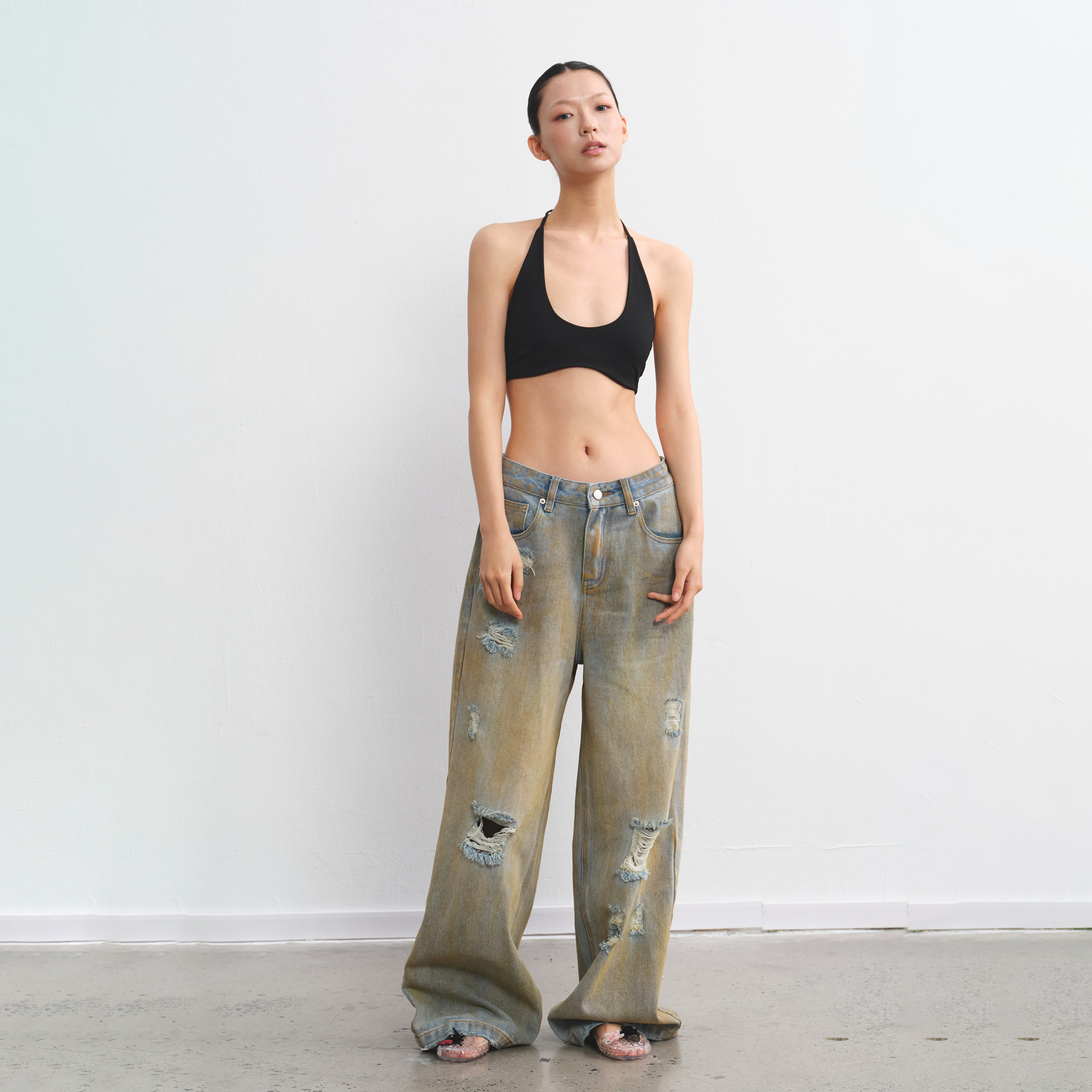 LINYLIBERTY复古辣妹牛仔裤