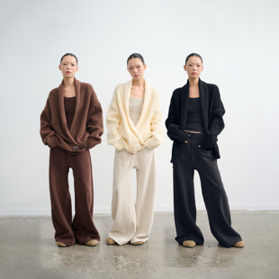 设计感纯色宽松毛衣外套女秋冬休闲针织开衫 25AW LIBERTY LINY