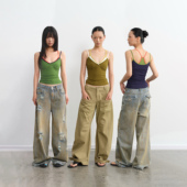 LIBERTY 26SS 设计感假两件修身 LINY 吊带背心女外穿夏季 上衣T恤