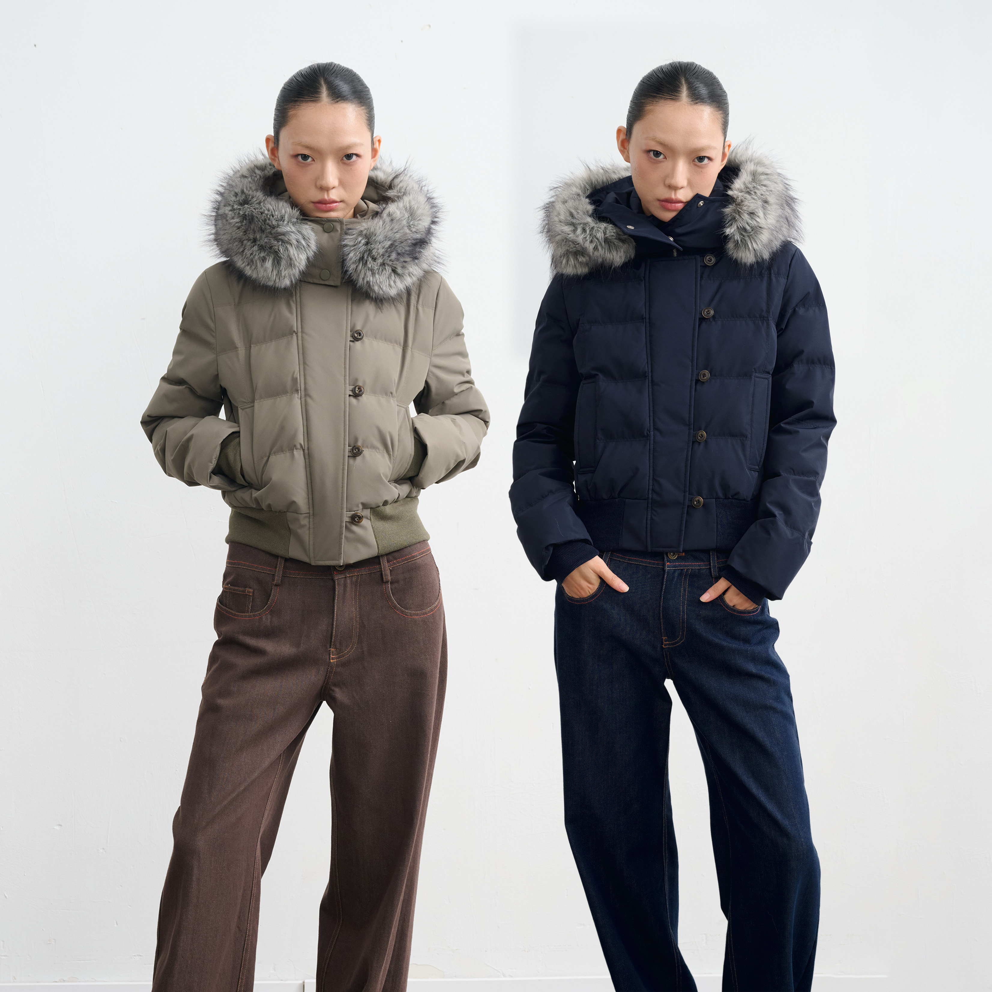 设计感连帽棉服外套女冬新款棉衣