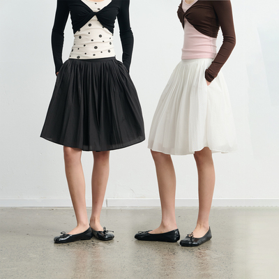 LILYLIBERTY风琴褶芭蕾伞半身裙