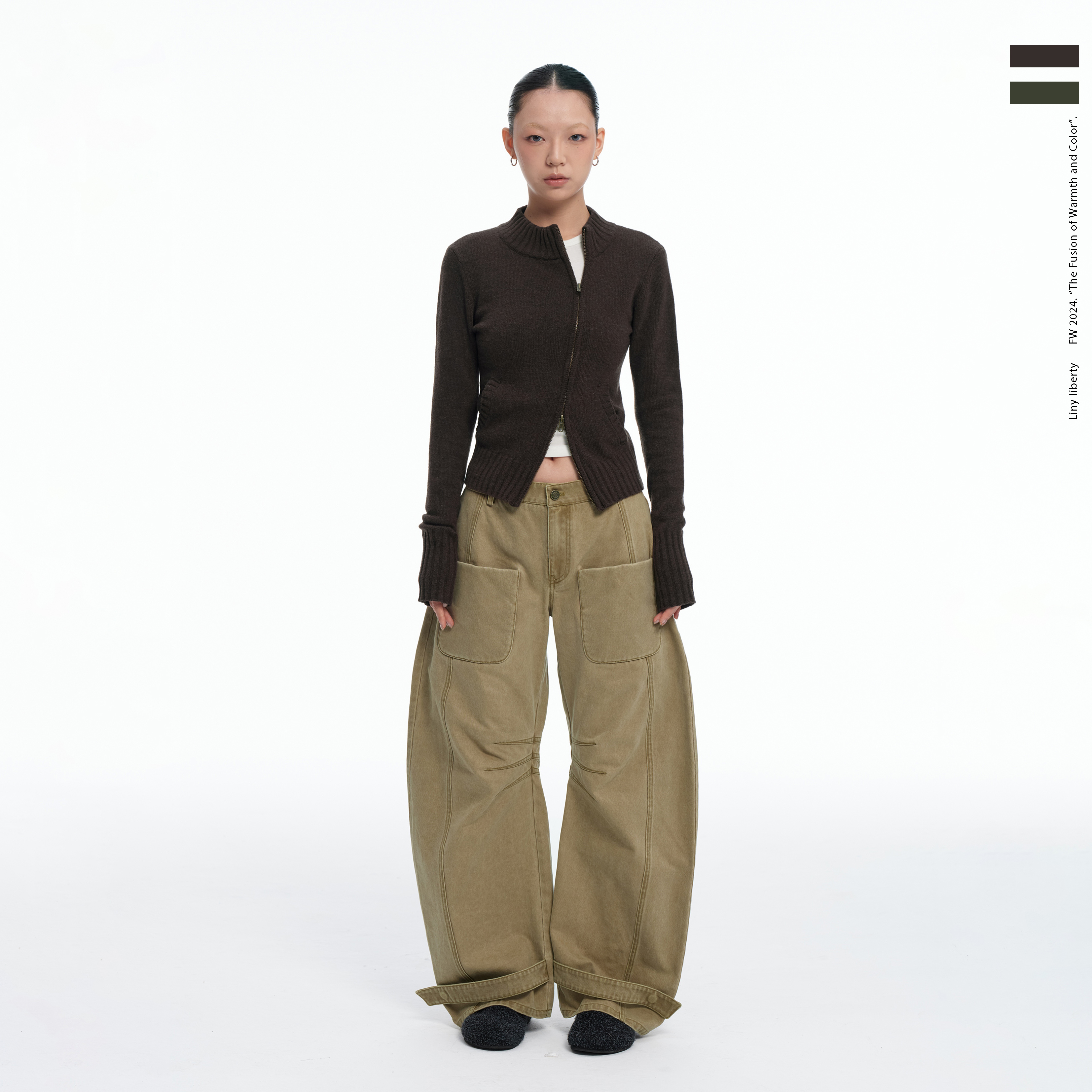 复古设计感羊毛打底衫上衣