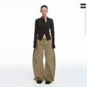 LIBERTY 24SS 复古设计感羊毛毛衣打底衫 LINY 双头拉链女开衫 上衣