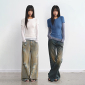 长袖 LINY T恤女打底上衣 简约设计感假两件秋季 新款 LIBERTY 25SS