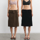 LINY 半裙女秋冬直筒裙子 复古设计感仿麂皮中长款 LIBERTY 25AW