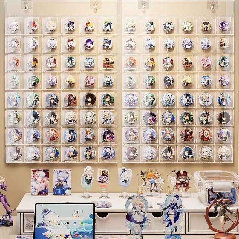 吧唧展示架挂墙透明pvc谷美卡片图片