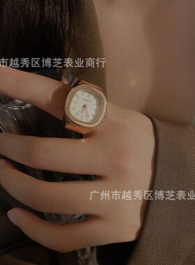 亚马逊表带热卖潮流爆款方形戒指手表学生男女情侣时尚手指