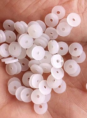 厚1mm硅胶珍珠垫片防摩擦项链手串橡胶隔片黑透明玛瑙水晶文玩diy