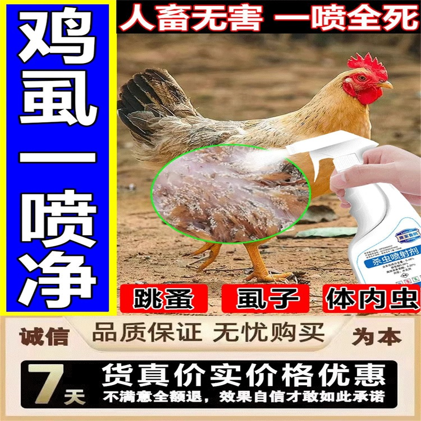 灭鸡虱子药鸡虱净禽用驱虫喷雾养