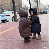 女宝宝加厚棉袄保暖中长款 儿童洋气冬季 棉衣 2025新款 女童棉服冬装