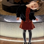韩版童装2025秋冬新款女童花边加厚毛衣开衫宝宝针织百褶裙