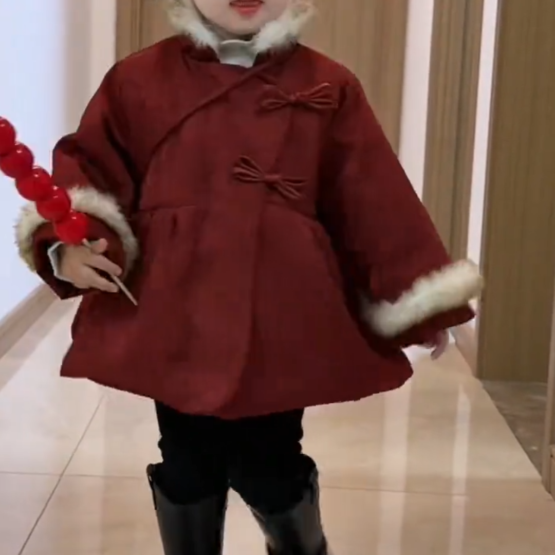 中小童棉服冬装加绒夹棉外套女宝宝红色棉衣喜庆棉袄冬季拜年服装,童装/婴儿装/亲子装,棉袄/棉服,淘宝优惠券,粉丝福利购,淘宝优惠卷