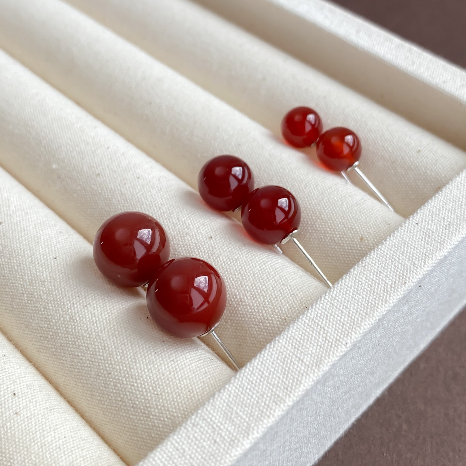 PANACHE新年红玛瑙耳钉