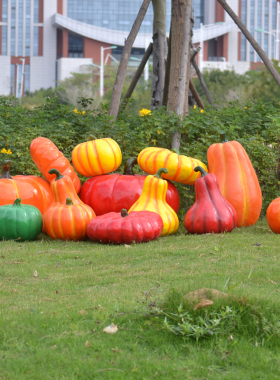 户外仿真南瓜摆件农场庭院花园装饰品商场美陈园林景观玻璃钢雕塑