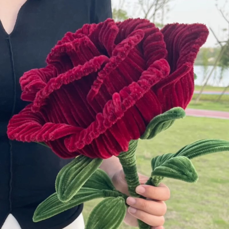 极速七夕送女友老婆礼物扭扭棒玫瑰花巨型超大手工diy花束材料包