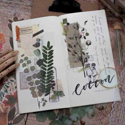 极速Vintage Fall Plants Flowers Decorative Sticke