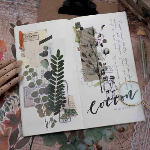 极速Vintage Fall Plants Flowers Decorative Sticke
