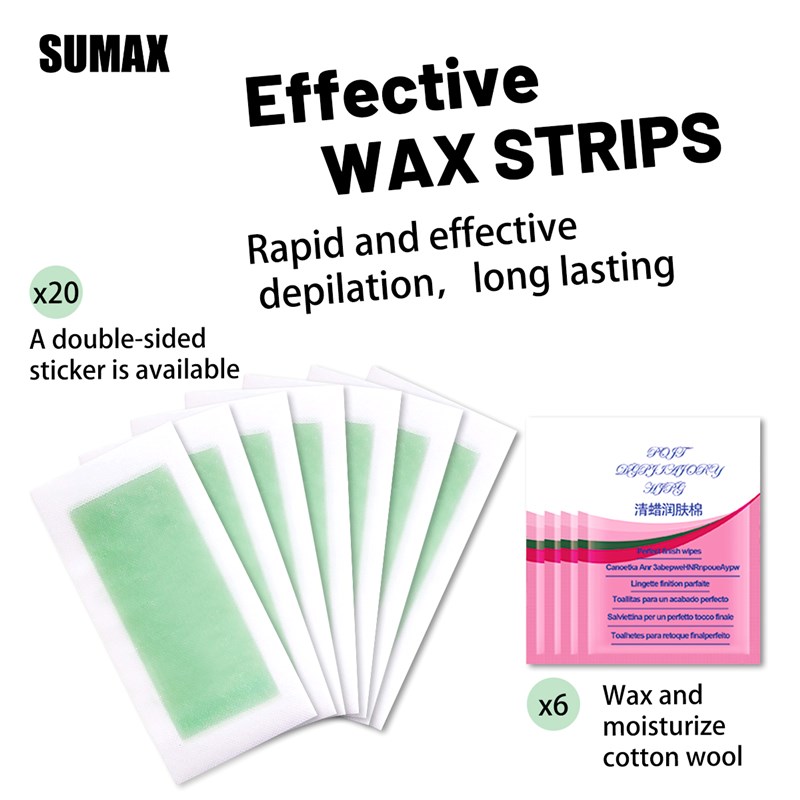 40pc/lot Hair Removal Wax Strips Safe Underarm Wax Strip