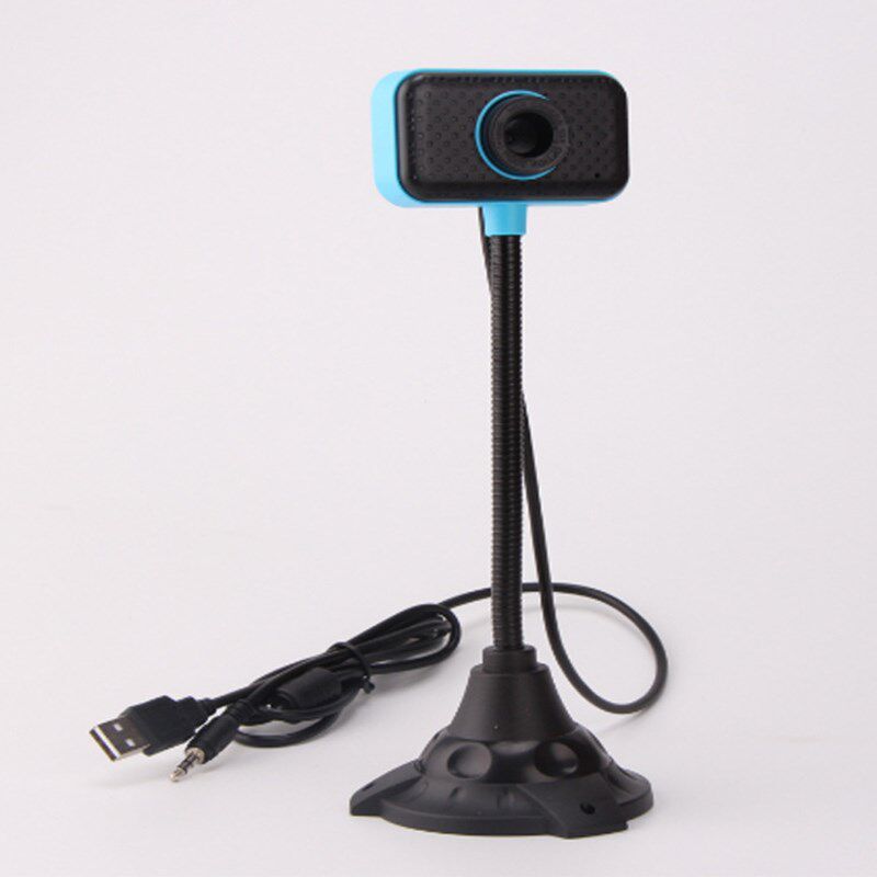 USB2.0蓝魔雨花高清摄像头台式笔记本免驱视频夜视灯带麦克风