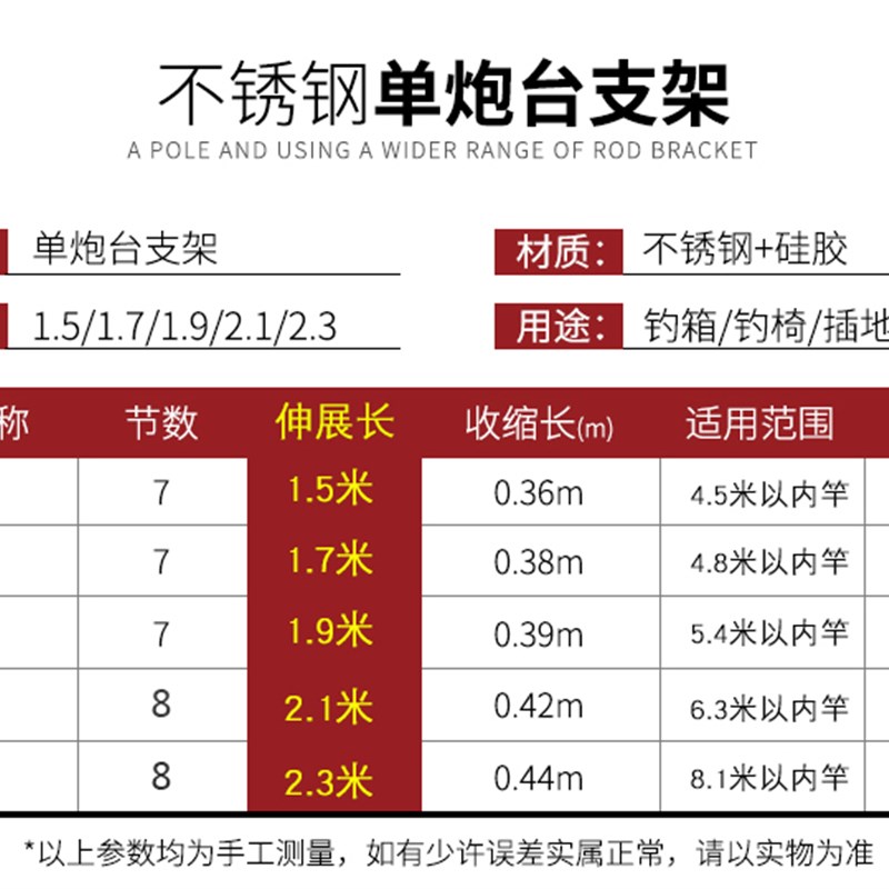 鱼竿炮台支架带地插钓箱钓椅专用三合一多功能鱼竿架钓鱼用品大全