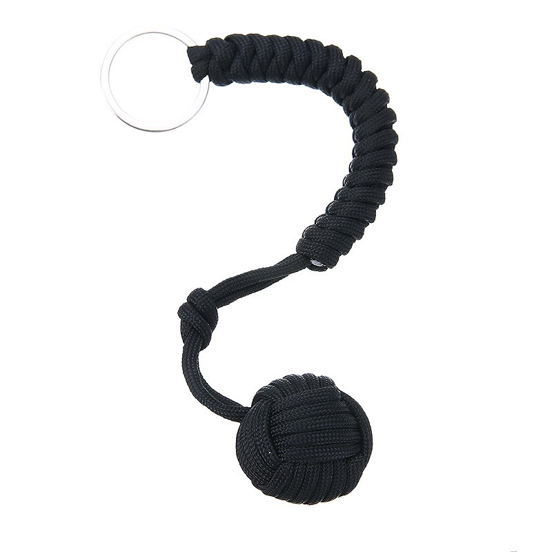 1PC Monkey Fist Keychain Defense Lanyard Chains Rope Keyring