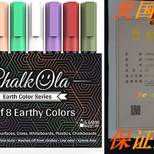 Chalkboard Chalk Markers - Pack of 8 Classic Earth Color pen
