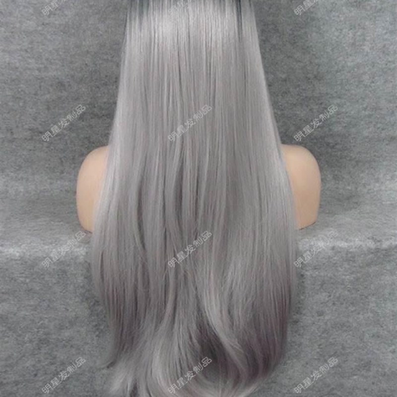 l古0装女假发黑色c长直发手钩逼真发际线影视影楼os造型22男1新款