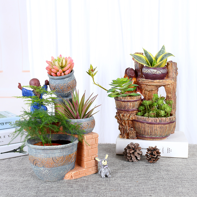 田园创意多肉花盆个性苔藓微景观花盆装饰绿植盆栽diy生态瓶摆件