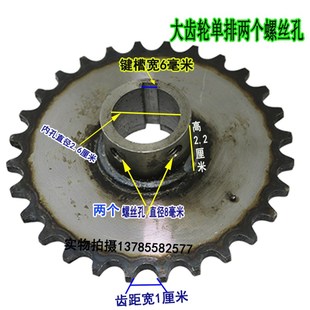 电动三轮车配件电瓶车牙盘链轮电机齿轮420型一体28齿人力改装 大