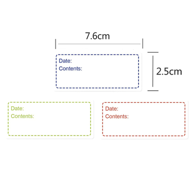 500张/卷3种颜色日期贴纸厨房冰箱食物标签存储内容标记贴纸