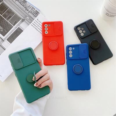 极速Slide Camera Protect Ring Phone Holder Case On For Samsu