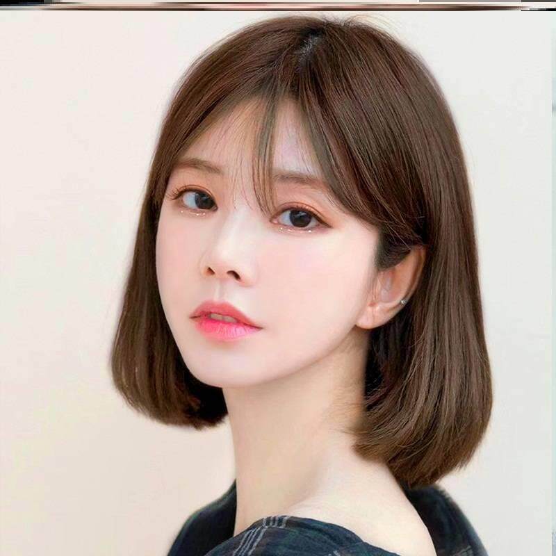 好货假发女夏短款头套式自然适合圆脸的仿真染季酷中性2023年时尚