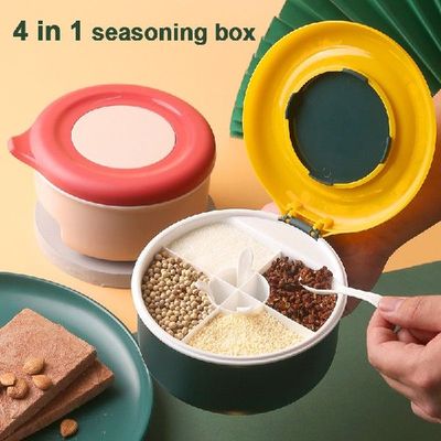 Seasoning Box Spice Jars Four Compartment Condiments